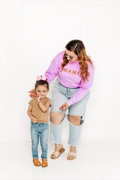 cute and cozy mom sweatshirts. being a mom doesn't mean tossing your style out the window! dress in the color and look you love, while representing motherhood in style. click the link to shop it now! Neon Violet, Violet, Neon