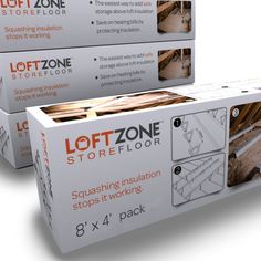 two boxes of loft zone flooring insulation