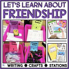 some writing and crafts for kids to learn about friends