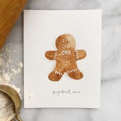 the daily sketch | emily lex Christmas Gouache Illustration, Christmas Cards Watercolor Ideas, Watercolor Paintings Christmas, Christmas Aquarelle Card, Emily Lex Watercolor, Christmas Illustration Watercolor, Christmas Cards Gouache, Christmas Cookies Watercolor Painting, Watercolour Gingerbread Man