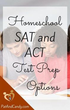 two children sitting at a desk with the text homeschool sat and act test prep options