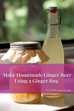 homemade ginger beer using a ginger bug