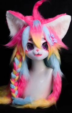 Can custom please contact me. price 330 USD Head size :50-60cm Artist: Tammy Shop now : https://overcardstore.etsy.com Kig Fursuit, Kigurumi Fursuit, Cat Fursuit, Anime Mask, Cosplay Convention, Handmade Mask, Cosplay Mask, Pet Play