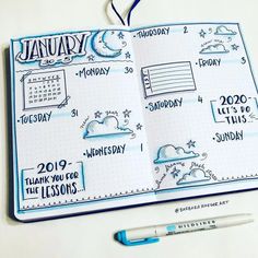 January Bullet Journal Ideas, Bullet Journal Month, 23 January, Start Journaling, Bullet Journel, Bullet Journal Font