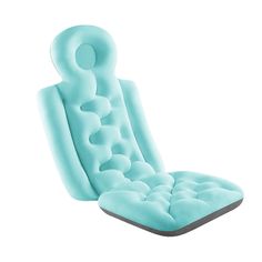 an inflatable chair is shown on a white background