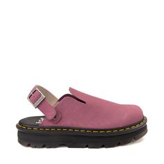 Womens Dr. Martens Zebzag Platform Mule - Muted Purple Martens Zebzag, Purple Doc Martens, Mule Outfit, Pink Doc Martens, Muted Purple, High Quality Boots, Wishlist 2024, Platform Mules, Shoe Gallery