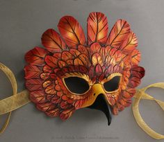 Simple Autumn Falcon Mask by windfalcon Falcon Feather, Phoenix Costume, Mythical Birds, Macrame Mandala, Circle Crafts, Leather Craft Projects, Fall Door Decorations