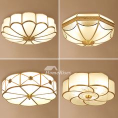 four different views of a ceiling light fixture