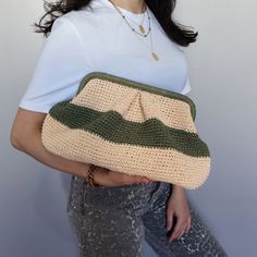 "📌 Embrace summer vibes with our Stripped Straw Summer Raffia Pouch Bag - a modern and natural wicker handmade clutch for women, elegantly crafted from straw raffia 📌 Get ready for the summer of 2024 with our stylish and versatile Stripped summer bag, meticulously handcrafted with eco-friendly paper yarn. 📌 This stripped summer bag is the perfect accessory for women who want to embrace the season with a touch of crochet charm and natural elegance. 📌 Available in three convenient sizes - small, medium, and large - you can choose the perfect size to suit your needs and style. 📌 Made with a combination of crochet and raffia, this Stripped bag showcases a unique blend of textures, creating a boho-chic look that is both trendy and timeless. 📌 Whether you're heading to the beach, attending Casual Summer Clutch With Removable Pouch, Chic Summer Travel Pouch, Trendy Beach Pouch For Summer, Trendy Summer Beach Pouch, Summer Beige Pouch For Daily Use, Beige Summer Pouch For Daily Use, Beige Pouch For Everyday Use In Summer, Green Pouch Clutch For Summer, Beige Summer Vacation Pouch