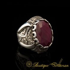 Silver Men Rings and Tasbeeh Shop - Boutique Ottoman Men Jewelry Ruby Silver Ring, Silver For Men, Silver Men Ring, Silver Handmade Jewelry, Turkish Jewelry, Average Weight, Men Ring, Ruby Stone, Ring Oval