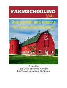 the farm school book is shown with an image of a red barn and two silos