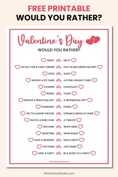 a valentine's day printable with the words, free printable would you pay?