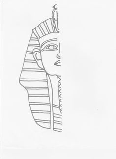 a drawing of the head of an egyptian pharaoh