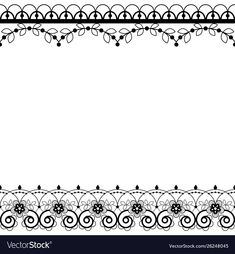 a black and white border with an ornate design