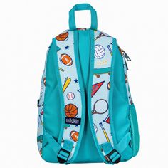 Your child will be the talk of the playground with the Wildkin 15 Inch Kids School Backpack! Eye-catching patterns and a functional design come together to make this backpack for boys and girls a fun addition to your child’s school and travel essentials. Two padded, adjustable shoulder straps and a padded back provide comfort, while the durable top handle is perfect for hanging in a locker before heading to class. We’ve designed our 15 Inch to withstand even the toughest, homework-filled school Playful Backpack For Outdoor Activities, Playful Backpack For Back To School And Outdoor Activities, Sporty School Backpack For Back To School, Fun Green Standard Backpack, Sporty Backpack For Back To School, Fun Multicolor Backpack For School Events, Fun Green Backpack For Back To School, Playful Backpack For End Of School Year Outdoor Activities, Playful Multicolor Backpack For Outdoor Activities