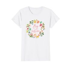 Big Sister Shirt, Boho Big Sister Gift Floral Big Sister ... https://www.amazon.com/dp/B07BF3Q6Q9/ref=cm_sw_r_pi_dp_U_x_1G.PAbHFNJEVN Birthday Shirt Ideas, Big Sister Gifts, Pregnancy Announcement Shirt