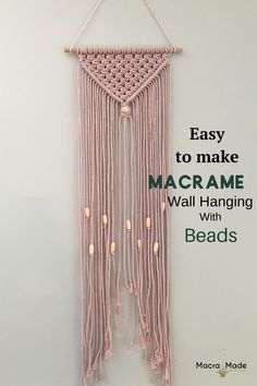 an easy macrame wall hanging with beads is the perfect way to decorate your home