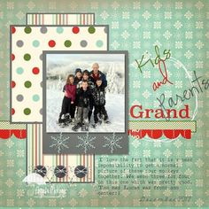 Winter Scrapbook Layouts, Winter Scrapbook, Winter Scrapbooking