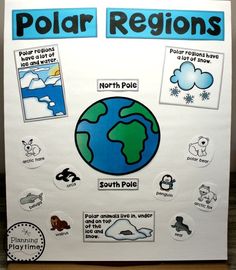 a poster with pictures of polar regions on it