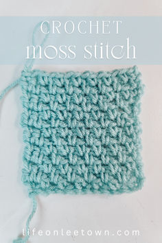 the crochet moss stitch pattern is shown