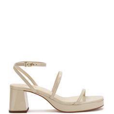 Gio Sandal In Ivory Patent Leather - Larroude Tan Leather Sandals, Crystal Sandals, Chunky Sandals, Jennifer Fisher, Shoe Show, Buy Buy Baby, Elevate Your Look, Comfortable Sandals, Shoe Store