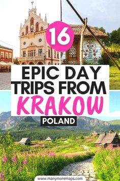 the top things to see and do in krkaow, poland with text overlaying