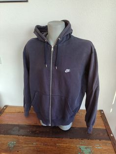 Vintage Nike Hoodie Size  -  XL Around the chest - 140cm Shoulder to hem - 72cm In great condition apart from a small tear on the back.   As with all our items, they are vintage therefore can show signs of their age. We always try to photograph any issues, so please look through all the pictures.  All our orders are shipped with tracking included free of charge. Blue Sweatshirt Nike, Nike Bleu, Blue Nike Hoodie, Vintage Nike Hoodie, Le Grand Bleu, Vintage Hoodie, Nike Vintage, Blue Nike, Nike Hoodie