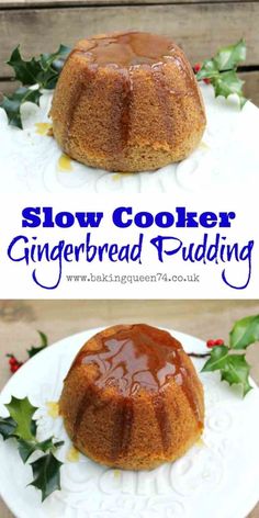 this slow cooker gingerbread pudding is so easy to make it's perfect for christmas