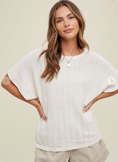 Indulge in the effortless elegance of our Ivory Knit Top. Its easy fit and lightweight design make it the perfect Summer staple for a classic chic look. Elevate your wardrobe with this luxurious piece that will seamlessly transition from day to night. Available in Small, Medium and Large Runs true to slightly oversized Maxi Skirt Dress, Chic Look, Classic Chic, Day To Night, Effortless Elegance, Summer Staples, To Night, Romper With Skirt, Perfect Summer