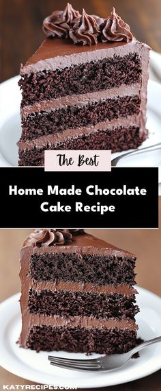 the best homemade chocolate cake recipe for one slice and it's only half eaten