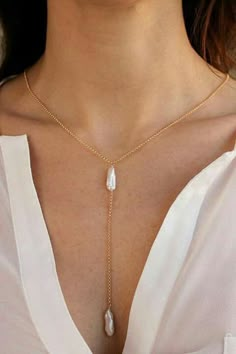 Small Necklace, Y Necklace, Jewelry Ideas, Jewelry Inspiration, Bridal Jewelry, Beautiful Jewelry