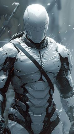 Tesla Robot, Tech Armor, Sci Fi Armor, Futuristic Armor, Sci-fi Armor, Ninja Art, Battle Armor