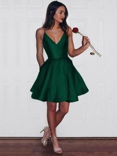 Contact+us:+lisamony@outlook.com Please+left+message+what+color+you+need+when+you+order+it.Besides+the+picture+color,+you+can+also+choose+any+color+you+want. A-line+Dark+Green+Short+Prom+Dress+Homecoming+Dress Processing+time:+12-21+business+days Shipping+Time:+3-5+business+days "Fabri... Satin Short Dresses, Short Dresses For Prom, Prom Dress Dark Green, Green Homecoming Dress, Prom Dress Dark, Grad Dresses Short, Grad Dresses Long, Short Satin Dress, Green Homecoming Dresses