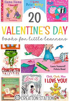 valentine's day books for little lanners with the title overlaying it