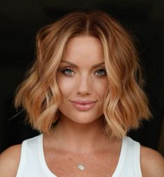 Boyfriend Bob, Short Copper Hair, Hair Lob, Blond Hairstyles, Haircut Pixie, Blonde Balayage Bob, Hairstyles Layered, Copper Blonde Hair, Flattering Haircuts