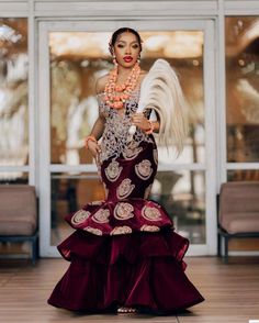 Igbo Traditional Wedding, Traditional African Clothing, African Bride, African Traditional Wedding, Bridal Attire