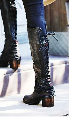 Want! More Boots And Jeans, Quoi Porter, Freebird By Steven, Tall Leather Boots, Tall Boot, Shoe Closet, Boots Fall