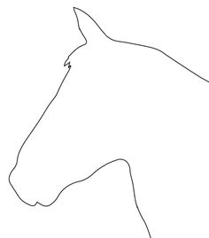 the outline of a horse's head on a white background