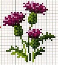 a cross stitch pattern with flowers on it