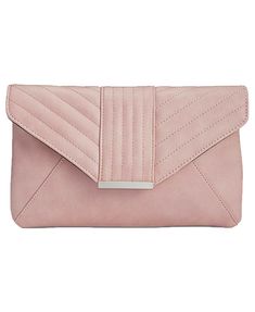 An ultra-street clutch accented with beautiful quilting makes the I.N.C. Intentional Concepts Luci Quilted Envelope Clutch ideal for your next chic night out.   	Small sized bag; 10-3/4″W x 7-1/4″H x 1-3/4″D; 0.86 lbs. approx. weight  	Silhouette is based off 5’9″ model  	23″L detachable strap  	Magnetic snap closure  	Silver-tone exterior hardware  	1 interior zip pocket & 2 credit card slots  	Fits iPhone 8 Plus (or similar) or smaller model  	Faux leather (PU)  	Imported  	One Size fits a Millenial Pink, Envelope Clutch, Mens Gift Sets, Baby Boy Newborn, Beautiful Quilts, Baby Clothes Shops, Inc International Concepts, Dresses With Leggings