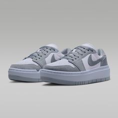 Never Worn Nike Sneakers Color: Wolf Grey Nike Air Jordan 1 Low Elevate, Nike Air Jordan Wolf Grey, Air Jordan 1 Elevate Low, Jordan 1 Elevate Low, Jordan 1 Elevate, Airmax Nike, Black Nike Sneakers, Nike Sf, Nike Air Max Excee