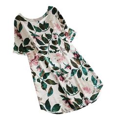 Shirts Women for Shirts Women for Womens S Rayon Long Sleeve Shirt Women Women Shirts T Shirts Women Flower And Leaf Print Short-Sleeved Cotton-Blend Dress SizeBustSleeveLengthS100cm/39.37''22cm/8.66''93cm/36.61''M104cm/40.94''23cm/9.06''94cm/37.01''L108cm/42.52''24cm/9.45''95cm/37.40''XL112cm/44.09''25cm/9.84''96cm/37.80''XXL116cm/45.67''26cm/10.24''97cm/38.19''Size:SBust:100cm/39.37''Sleeve:22cm/8.66''Length:93cm/36.61''Size:MBust:104cm/40.94''Sleeve:23cm/9.06''Length:94cm/37.01''Size:LBust:10 Cheap Floral Print Shirt Dress For Spring, Workout Tops For Women, Women Flower, Cotton Blends Dress, Linen Mini Dress, Summer Fashion Dresses, Fashion Dresses Casual, Summer Party Dress, Womens Long Sleeve Shirts