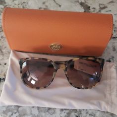 Tory Burch Sunglasses Nwt, Fabric Sleeve, And Case. Luxury Brown Sunglasses For Beach, Boys Tennis Shoes, Orange Sunglasses, Tory Burch Sunglasses, Polarized Aviator Sunglasses, Balenciaga Handbags, Gold Aviator Sunglasses, Tortoise Sunglasses, Handbag Patterns