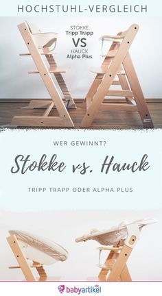 two wooden folding chairs sitting next to each other on top of a wooden floor with text overlay that says, we gewin? stockee vs haukk tripp