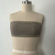 Lace Taupe Bandeau Brown Bandeau Tube Top For Spring, Fitted Brown Tube Top For Spring, Beige Bandeau Crop Top For Spring, Brown Stretch Tube Top For Spring, Spring Brown Bandeau Tube Top, Fitted Brown Bandeau Tube Top, Spring Brown Stretch Tube Top, Fitted Brown Bandeau Crop Top, Free People Tops