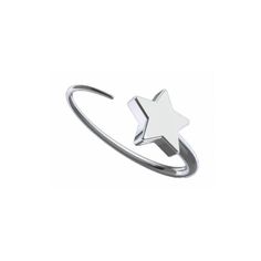 a silver ring with a star on it