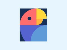 an image of a colorful bird on a blue background