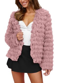 PRICES MAY VARY. SIZE GUIDE: S=US 4-6, M=US 8-10, L=US 12-14, XL=US 16-18, XXL=US 20. Chic Winter Coats For Women Made Of Premium Fluffy Faux Fur, Super Soft And Comfy, Warm But Lightweight. Fleece Jacket Women Is Perfect Outerwear For Fall And Early Winter FEATURES: Fleece Fall Coats For Women 2024/Loose Fit Womens Winter Jacket/Faux Fur Coats For Women/Lightweight Cropped Jacket Women/Women's Fur & Faux Fur Jackets & Coats/Shaggy Open Front Cardigan For Women/Womens Fall Fashion Outerwear/Fall Yellow Winter Coat, Chic Winter Coat, Bright Jacket, Winter Coats For Women, Fall Coats, Green Jacket Women, Fall Crop, Layering Jacket, Jacket Outfit Women