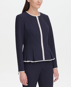 in stock Amazon Website, Peplum Blazer, Peplum Jacket, Tommy Hilfiger Women, Women's Coats & Jackets, Blazers For Women, Suits For Women, Piping, Blazer Jacket