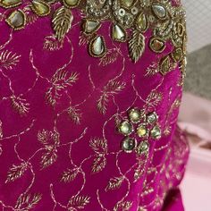 Hot Pink Saree And Blouse For Sale. Diwali Dushera Designer Wear Elegant Pink Choli With Resham Embroidery, Elegant Pink Choli With Zari Work, Festive Glamorous Lehenga With Dabka Work, Glamorous Dabka Work Lehenga For Festive Occasions, Glamorous Lehenga With Dabka Work For Festive Occasions, Glamorous Festive Lehenga With Dabka Work, Festive Pink Blouse Piece For Reception, Glamorous Pink Sharara For Diwali, Elegant Pink Silk Choli